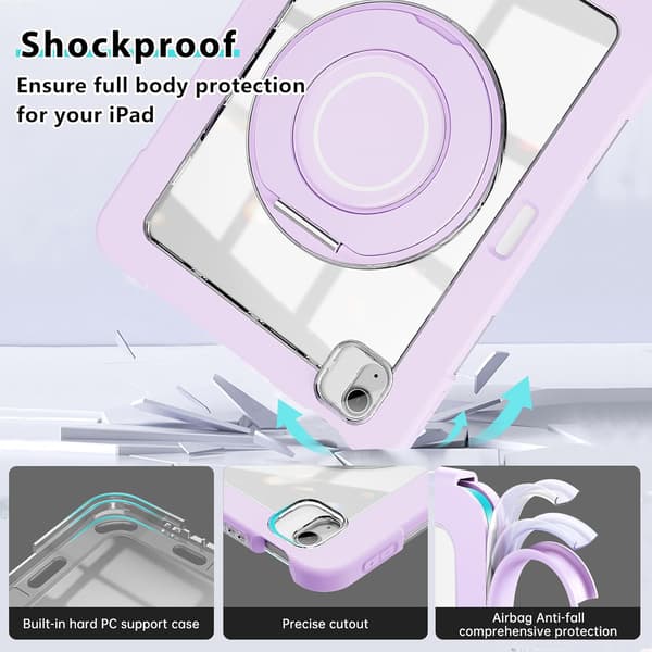 Etui til iPad 10.2 med pennholder (Lilla)