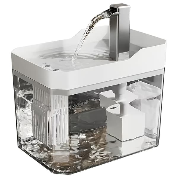 Smart Vattendispenser Cirkulerande Vattendispenser Ultratyst USB Uppladdningsbar Vit