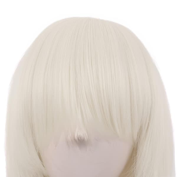 Peruukki Anime pitkä kihara peruukki 70CM (Platinanvaalea)