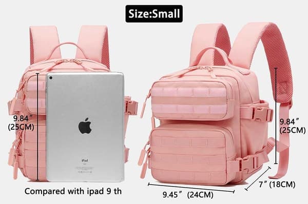 Vandre Rejse Rygsæk, 9L Lille Bjergbestigningstaske (Pink)