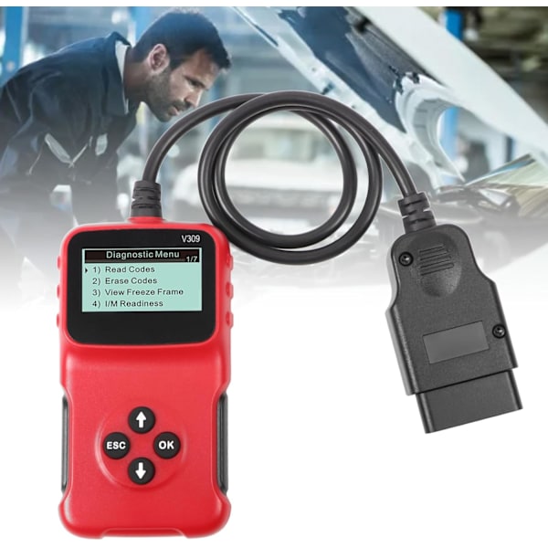 Auton diagnostiikkaskanneri V309 Kannettava Tarkka OBD2-skannaustyökalun koodinlukija