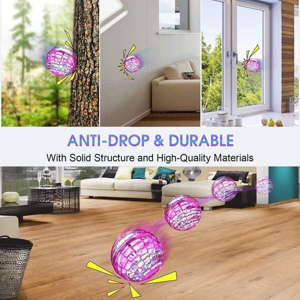 Flyvende bold, mini boomerang drone UFO lysende fly med LED-lys