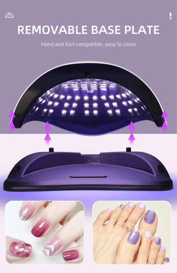 Nageltork 81 UV/LED-lamppärlor 4-växlad timer gel-tork