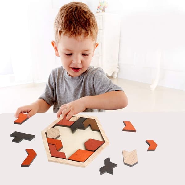 Träleksaker, Montessori babyleksaker pusselspel, barnleksaker