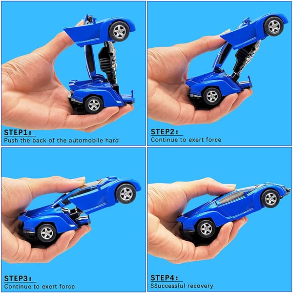 Legetøjsbil Mini Rambo Transformationsrobot er (sort)