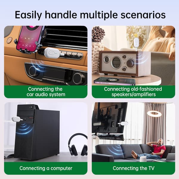 Bluetooth Transmitter Smart Bluetooth 5.4 Receiver Audio Adapter
