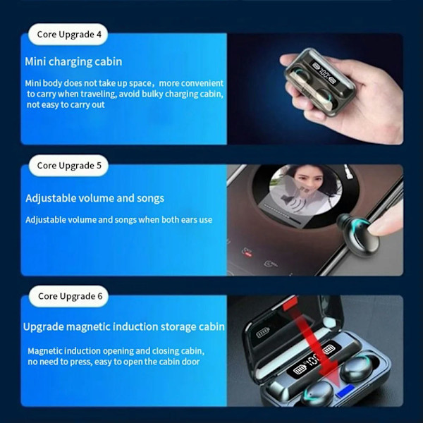 True Wireless Bluetooth-hörlurar Trådlösa Bluetooth-hörlurar För Iphone Samsung Android-telefoner