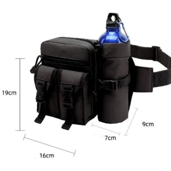 Mavetaske med vandflaskeholder til vandreture (Jungle camouflage)