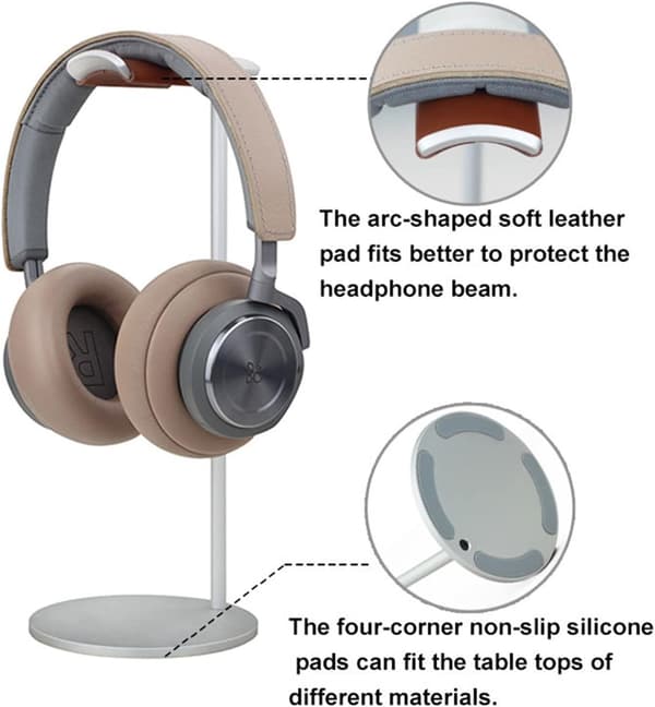 Hovedtelefonholder Universal gaming headset hænger grå