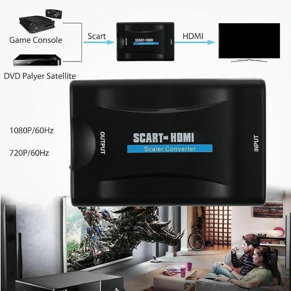 SCART - HDMI -muunnin, 1080P HD -sovitin