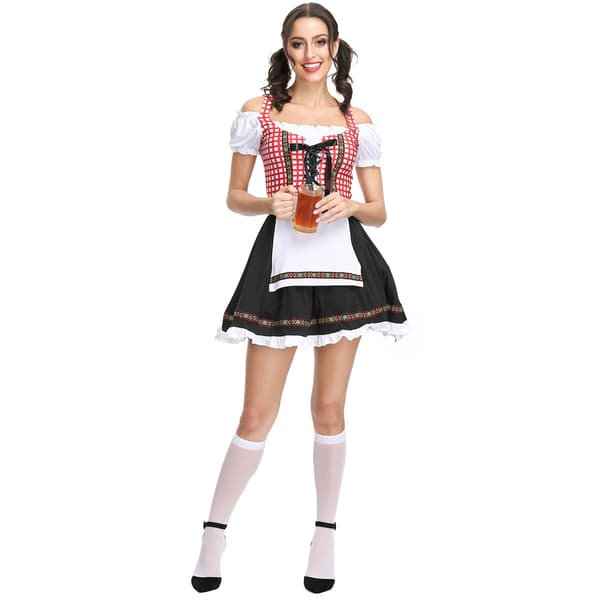 Dame Oktoberfest Kostume, til ølfester, jul og Halloween kostume (M)