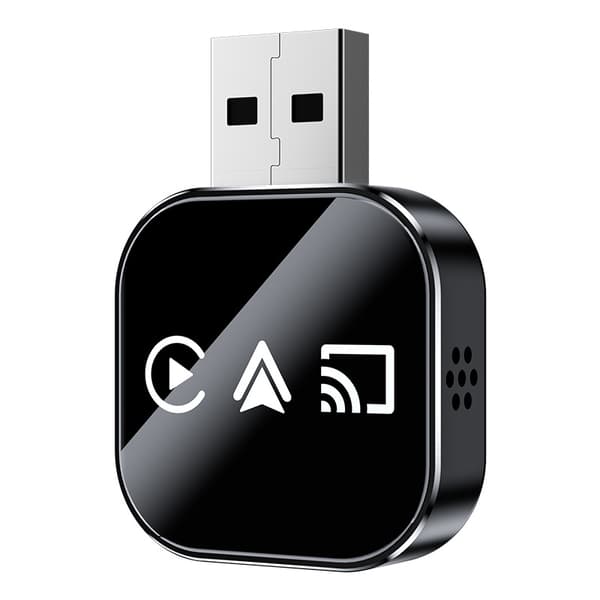 Trådløs CarPlay-adapter 3-i-1 bilskærmsstik (sort)
