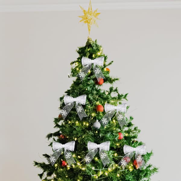 Julband för julklappsinslagning (Vit-9,1m)