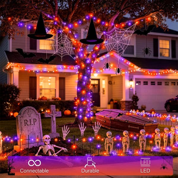 10 M 80 LED julelyskæde vandtæt, 8 tilstande, timer Warm color