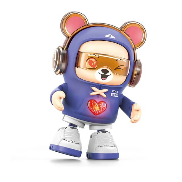 Elektrisk dansende robot med lys og musik (blå)