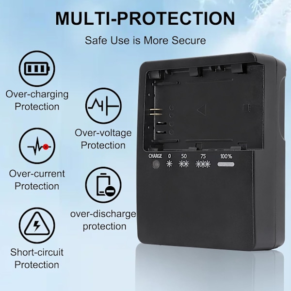 LC-E6 LP-E6N Batteriladdare för Canon EOS R R5 R6 5D Mark II IV 5DS R 6D 6Da 7D Mark II 60D 70D 80D 90D Kameror (EU)