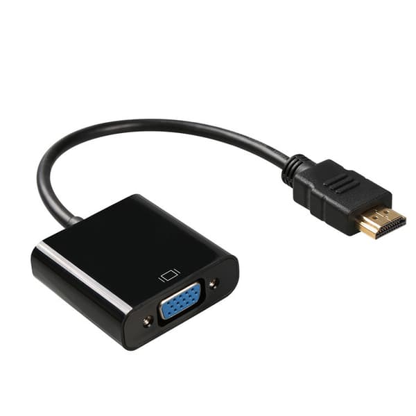 HDMI til VGA konverter, HD lydadapter sort