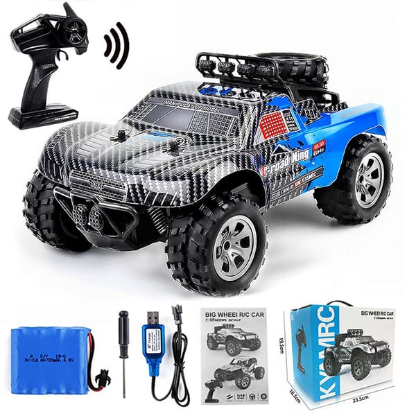 2.4G fjärrkontrollbil 1:18 vild racingbil (blå)