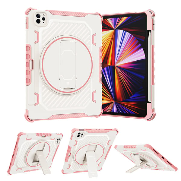 Fodral för iPad Pro 12.9 (2022/2021/2020/2018) Anti-Fall (Rosa)