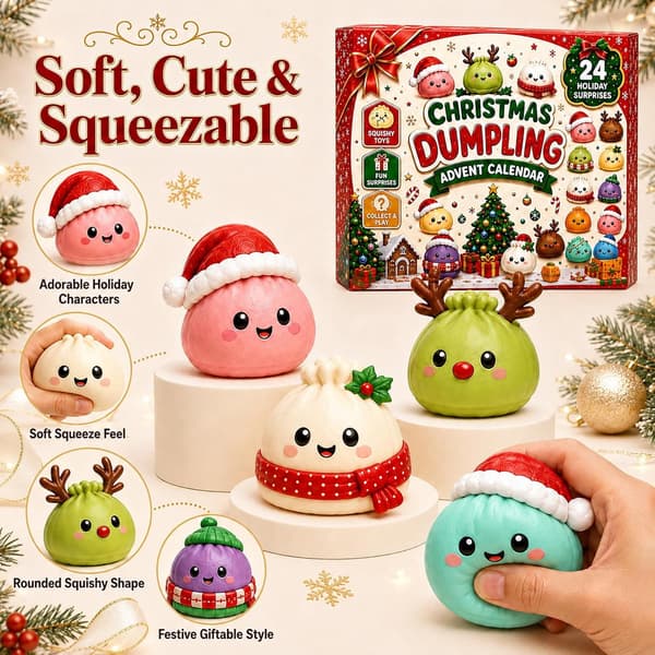 Adventskalender 2026, 24 dagars överraskande Squishies-leksaker, julklappar