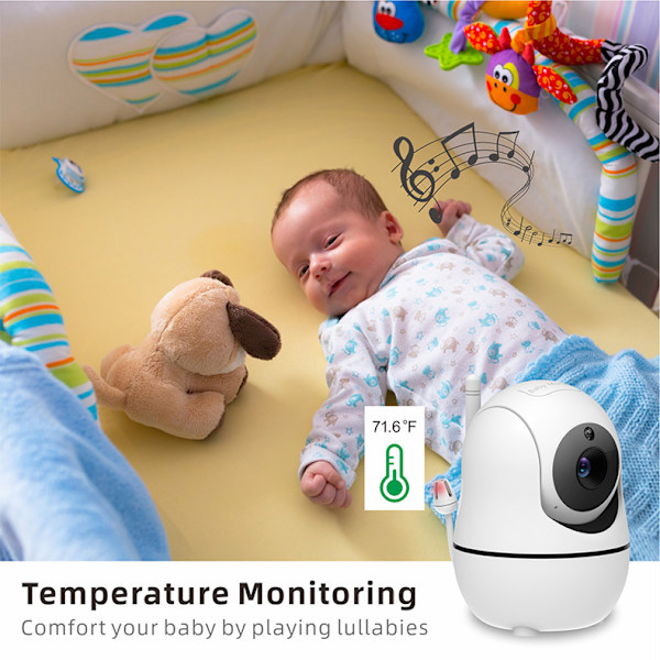 SM935E Baby Monitor 3,5 tums skärm Tvåvägsintercom Temperaturövervakning Infraröd mörkerseende