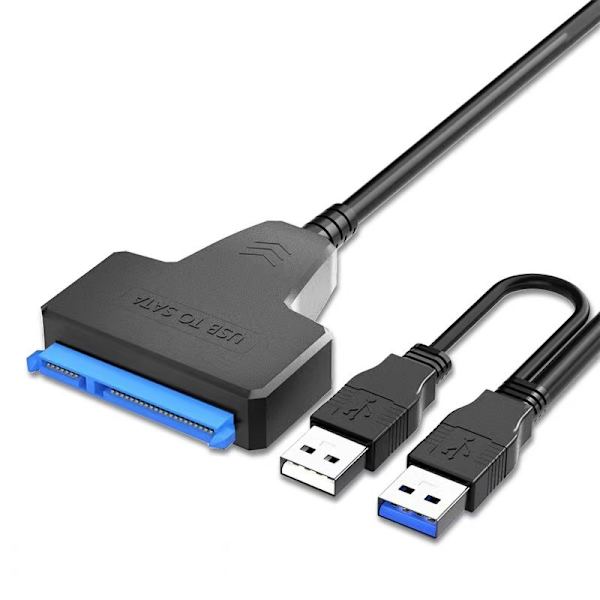 2USB3.0 til SATA konverter, harddisk adapter