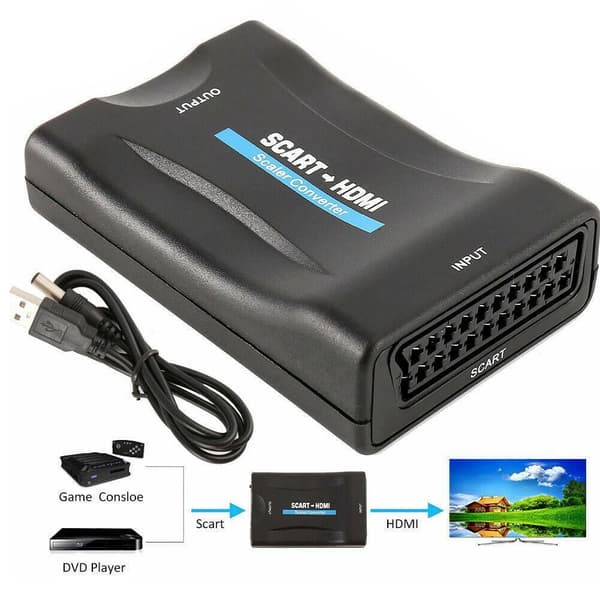 SCART - HDMI -muunnin, 1080P HD -sovitin