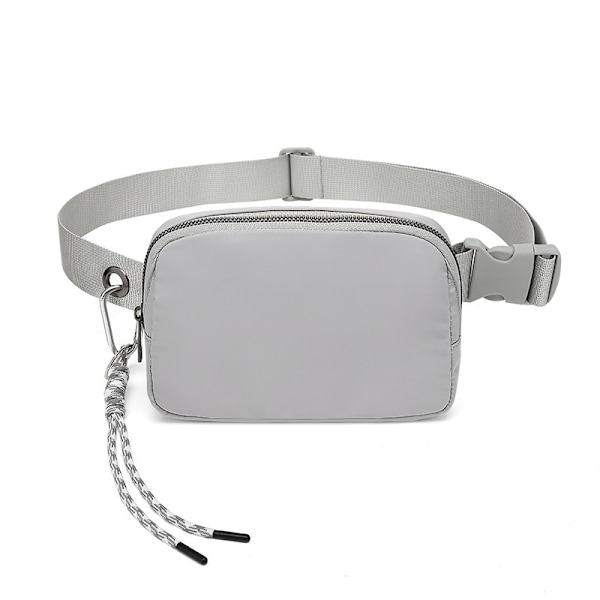 Unisex Mini Bältesväska med Justerbar Rem Liten Midjeväska för Träning Löpning Resor Vandring Grå01