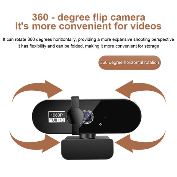 webcam 1080P HD USB-kamera med mikrofon