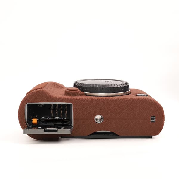 Etui til FUJIFILM XT50 Litchi-mønster silikon kamera tilbehør (red)