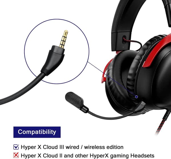 Erstatningsmikrofon til Kingston HyperX Cloud III