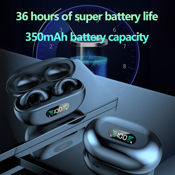 Aidot langattomat Bluetooth-kuulokkeet TWS Q80 Bluetooth 5.3 luujohto musta