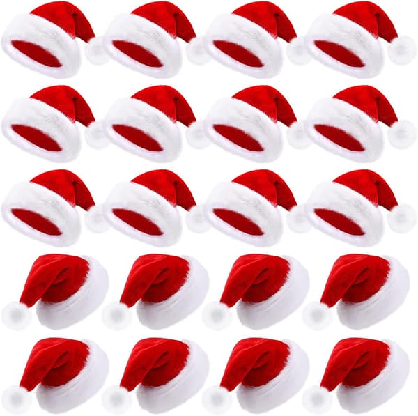 Julehat, Voksen unisex julehat Plys julehat (20 stk)