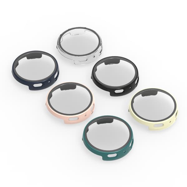 Suojakotelo Amazfit Active Max -älykellolle karkaistulla lasisella näytönsuojalla (läpinäkyvä)