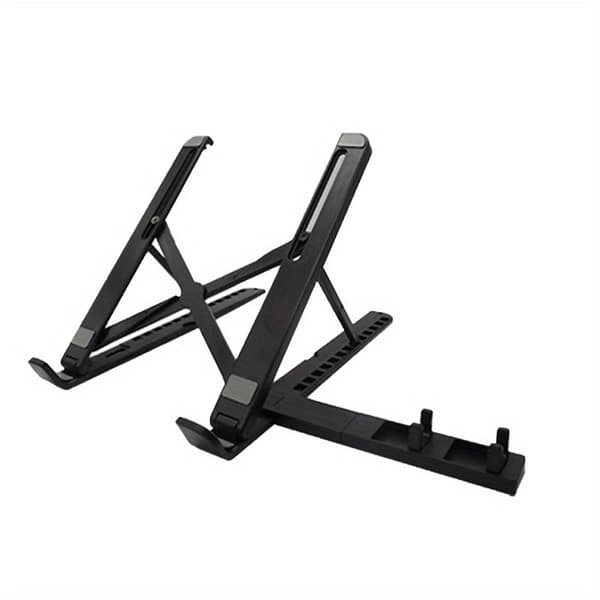 Laptop stand Justerbar højde foldbar (sort)