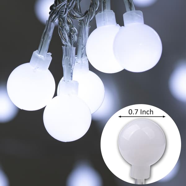 LED-valosarja, pallomainen valosarja 10m 80 LED, jouluvalot (Warm light)
