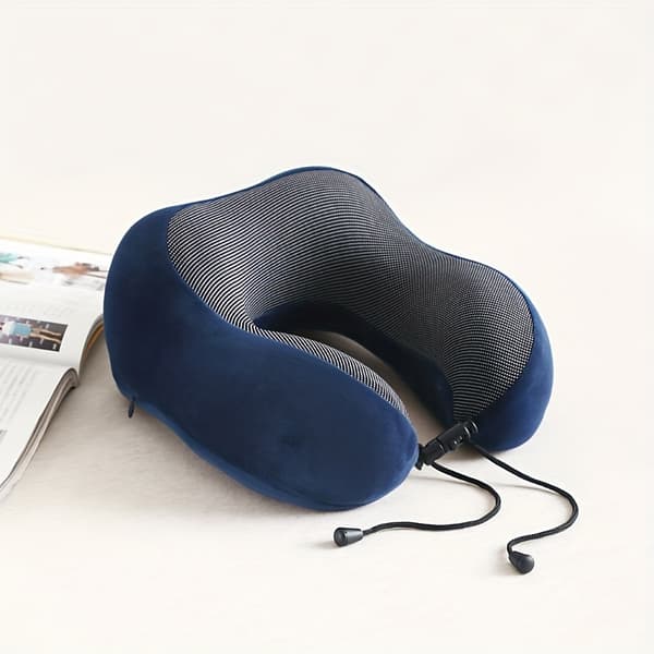 Ergonomisk U-formet Reisepute i Memory Foam, Grå