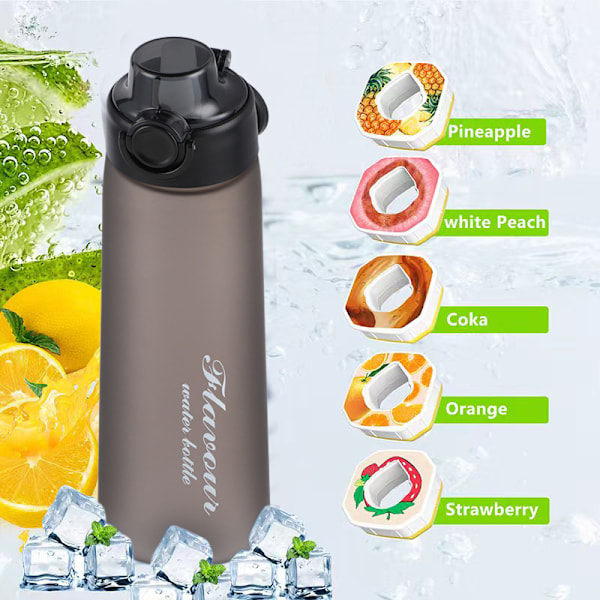 900ml Sportvattenflaska Smak Pod Sport Sugrör Kopp Tritan För Utomhussport Fitness Svart