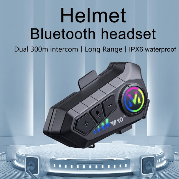 Motorsykkel Intercom Headset Y10 Svart
