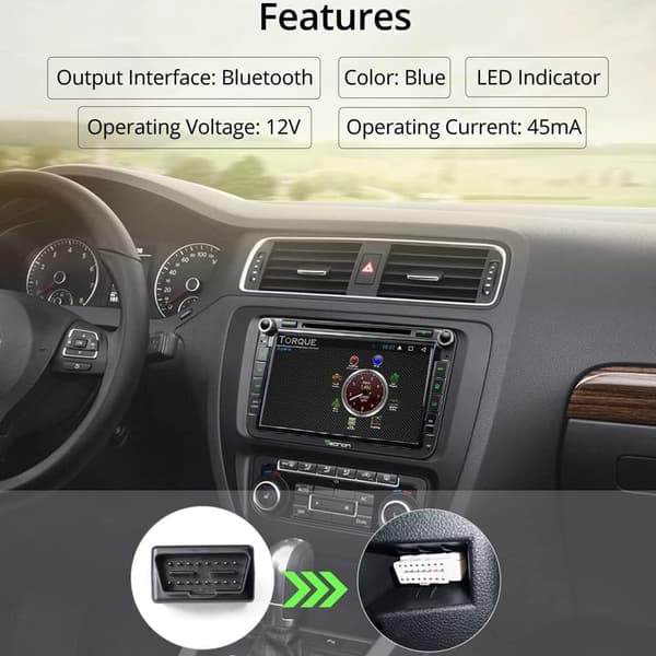 OBD2 Bil Diagnostic Bluetooth Scan Værktøj Bil Diagnostic Adapter