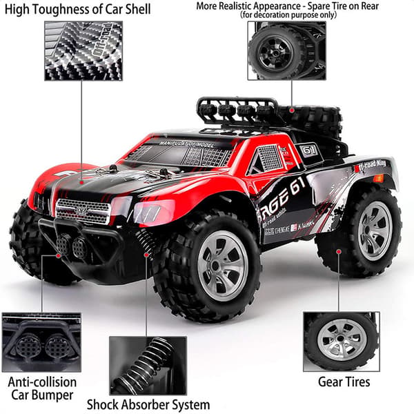 2.4G fjärrkontrollbil 1:18 vild racingbil (grön)