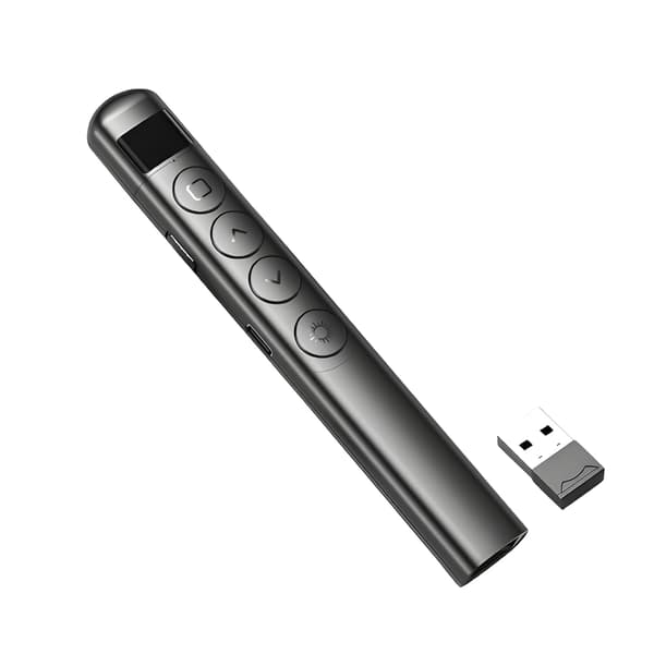 Trådløs Oppladbar USB Presenter Powerpoint Lysbildefremvisning Laser Presentasjonsfjernkontrollindikator