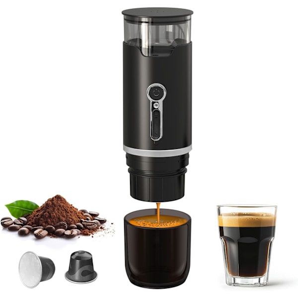 Bärbar Kaffemaskin 2 I 1 Koncentrerad Automatisk Pump Pulverkapsel Dubbel Användning