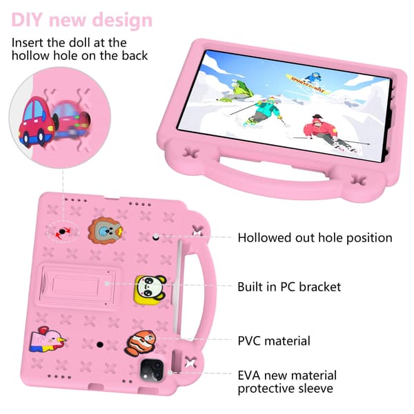 Etui til iPad Pro13 (2024) Anti-Fall (Rosa)