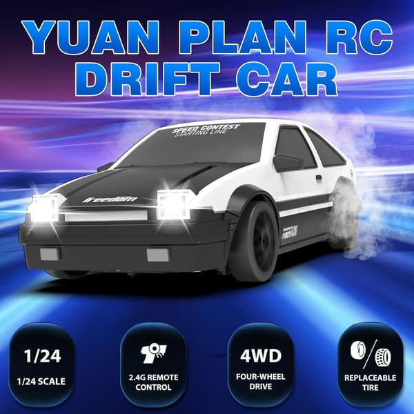 2.4G Nopea Drifting RC Auto, 4Wd RC Lelu