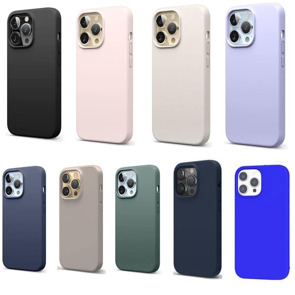 iPhone 14 Pro - Tunt & Smidigt Skyddsskal i Silikon Svart