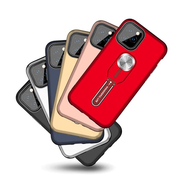 iPhone 12 Pro Max - Stilrent Skyddsskal med Hållare Svart