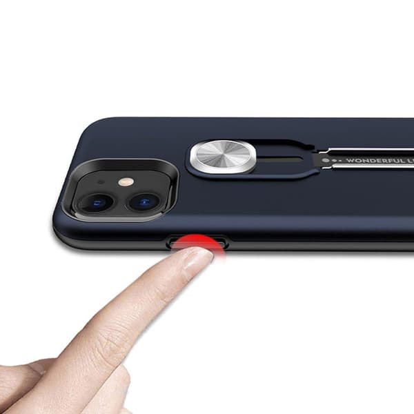 iPhone 12 - Stilrent Skyddsskal med Hållare Svart