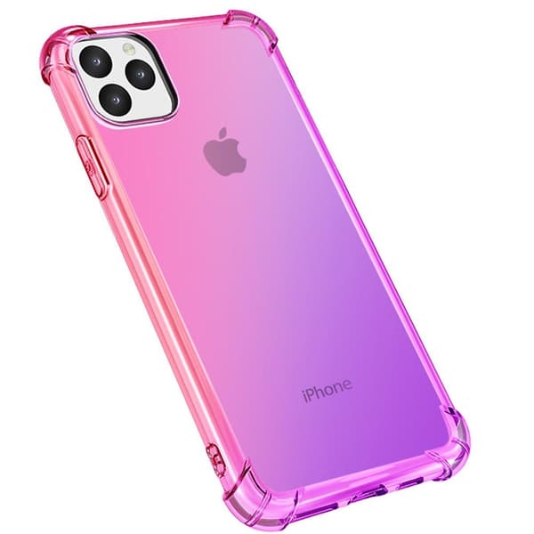 iPhone 14 Pro Max - Smart Skyddsskal av Stötdämpande Silikon Genomskinlig