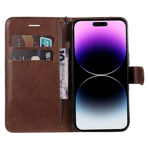 iPhone 14 Pro Max - Effektfullt Stilsäkert Plånboksfodral Svart